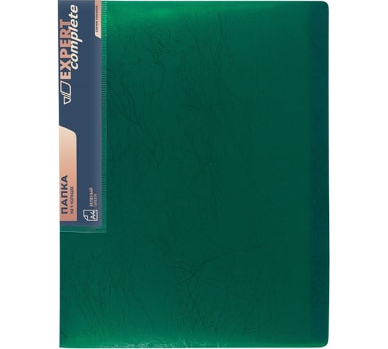 Изображение товара Папка Expert Complete на 4 О-кольцах A4 700 мкм Premier 25 мм волокно d - 17 мм зеленый new 4 шт 709195