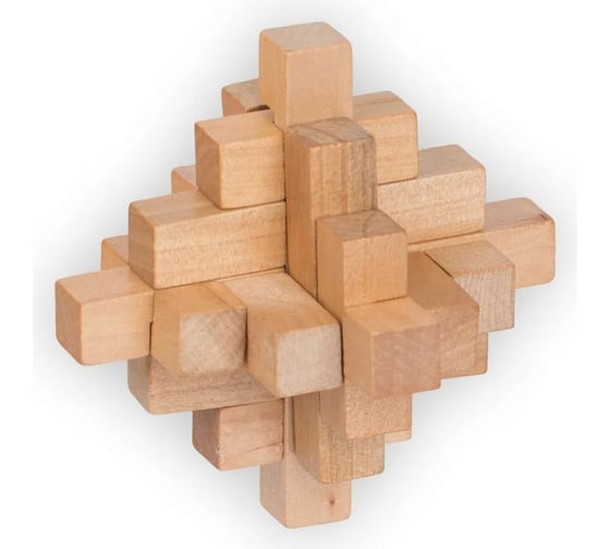 Изображение товара Деревянная головоломка DELFBRICK DLS-03 15 связок, 15 элементов 496496