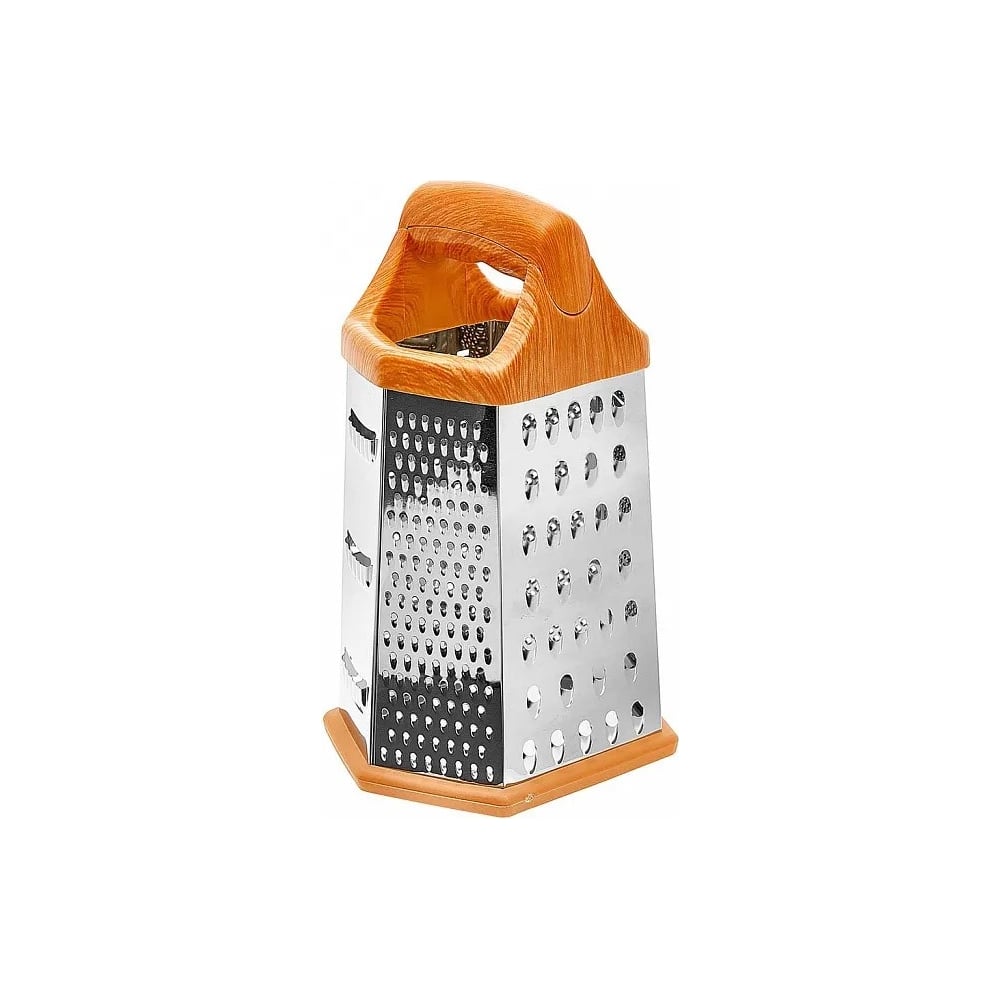 Изображение товара Терка WEBBER BE-063 6 граней из нержавеющей стали пластиковая ручка дерево