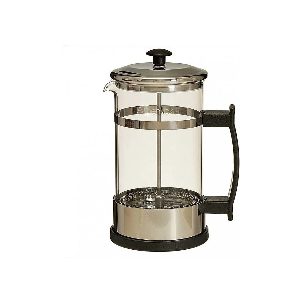 Изображение товара Френч-пресс ALPENKOK 600 мл AK-729/60 стекло нержавейка дизайн однотонный