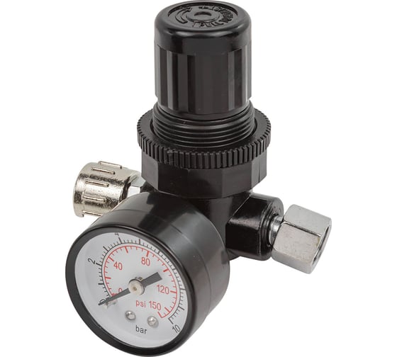 Изображение товара Регулятор давления воздуха Rockforce 1/4 F x1/4 M +б/с поворотный RF-SP024(54517)