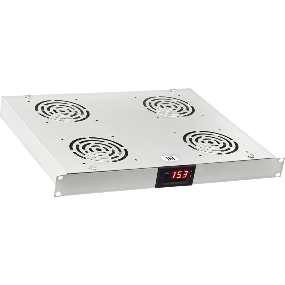 Изображение товара Вентиляторный блок W&T 1U термостат, серый, для шкафов 19 дюймов WT-2238B Grey