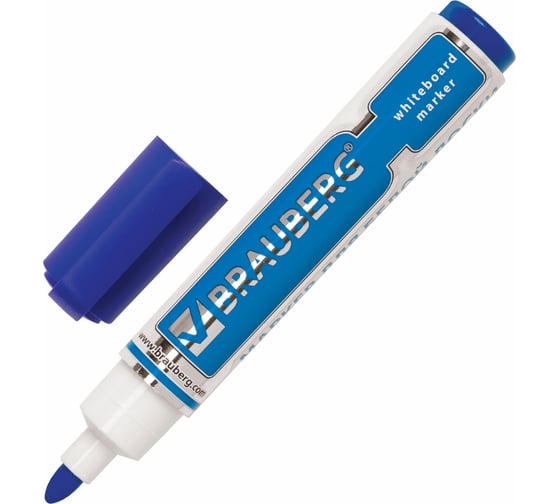 Изображение товара Маркер для доски Neo, с клипом, 5 мм, синий, BRAUBERG 150488