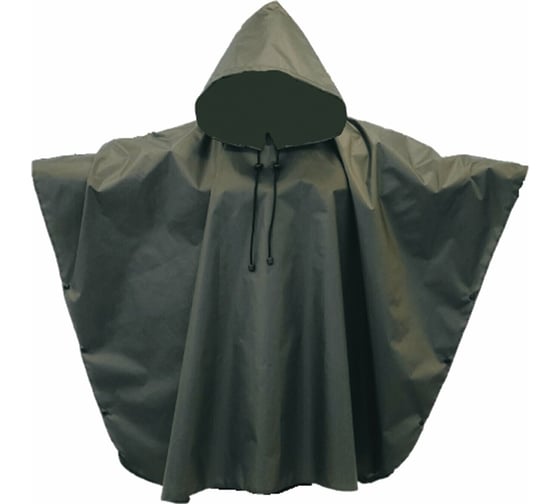 Изображение товара Дождевик-пончо на кнопках ГРАНДМАСТЕР хаки, многоразовый, с ПВХ-покрытием 610882