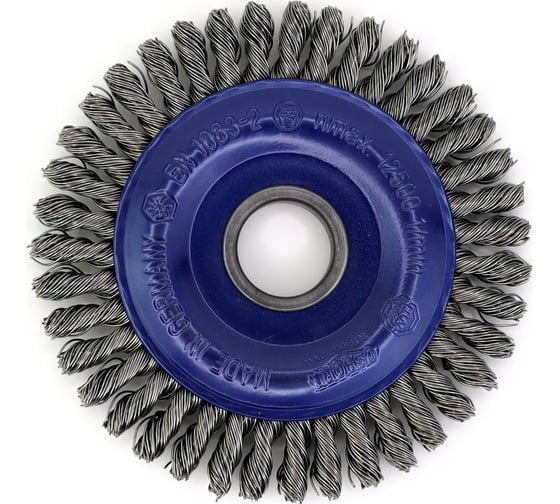Изображение товара Щетка дисковая жгутовая 115x6х22.2 мм, ворс сталь 0.50 мм OSBORN 026.501-2906