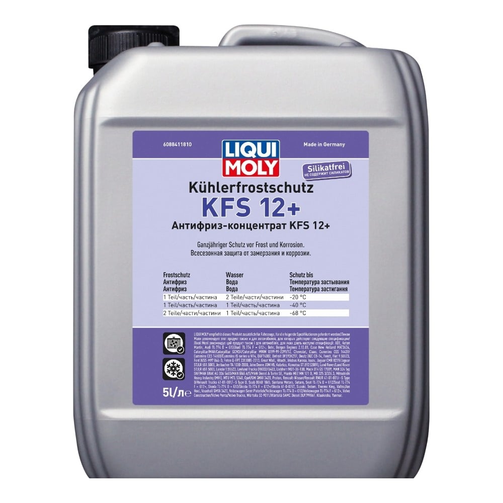 Изображение товара Антифриз LIQUI MOLY Kuhlerfrostschutz KFS 12+ 5 л концентрат G12+