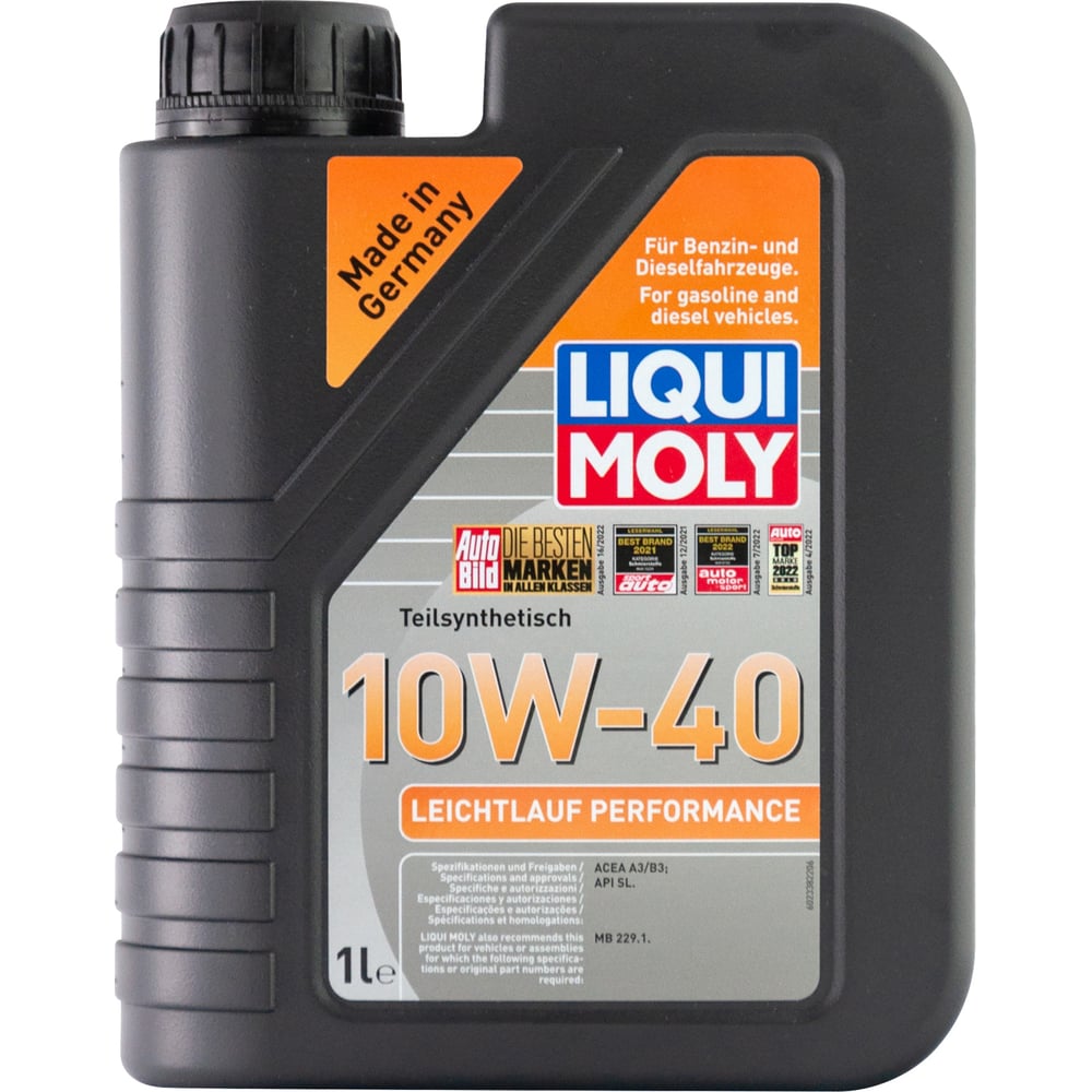 Изображение товара Полусинтетическое масло LIQUI MOLY Leichtlauf Performance 10W-40 SL A3/B3 1 л