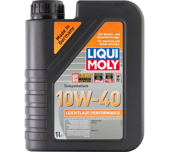 Изображение товара Полусинтетическое моторное масло LIQUI MOLY Leichtlauf Performance 10W-40 SL A3/B3, 1 л 2338