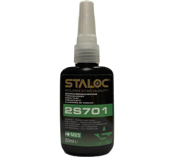 Изображение товара Фиксатор резьбовых соединений высокой прочности для неактивных металлов STALOC 2s701 50 мл 2S701050