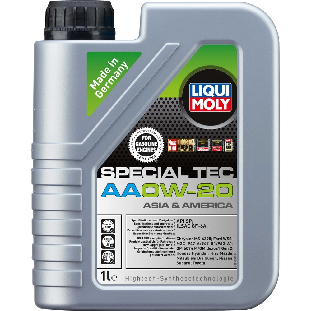 Изображение товара Моторное масло LIQUI MOLY Special Tec AA 0W-20 1л синтетика для легковых дизелей