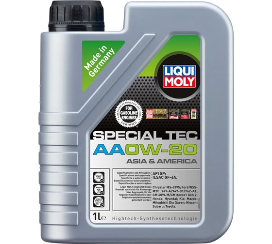 Изображение товара Моторное масло LIQUI MOLY Special Tec AA НС-синтетическое, 0W-20, SP, GF-6A, 1 л 6738