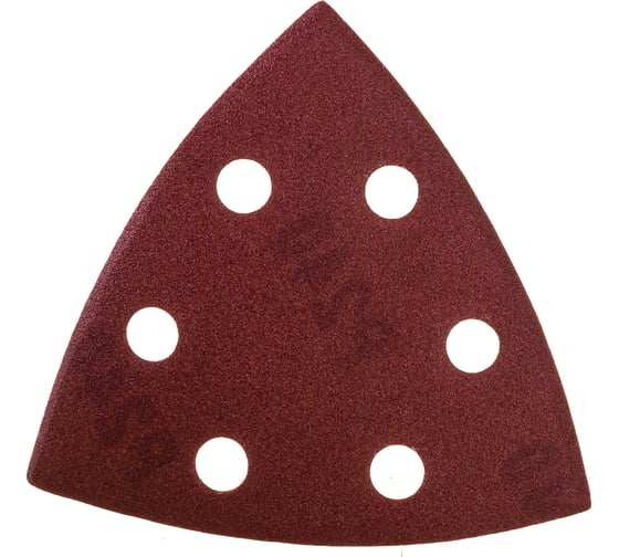 Изображение товара Треугольник абразивный на ворсовой подложке под липучку (5 шт; 93 мм; P240; 6 отв) MATRIX 73866