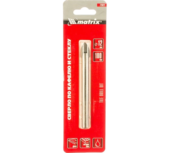 Изображение товара Сверло по керамической плитке (12 мм; цилиндрический хвостовик) MATRIX 72822