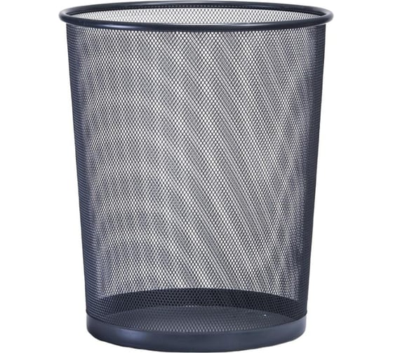 Изображение товара Корзина Luscan круглая, металл, cетка, 10 л, черная 1586476