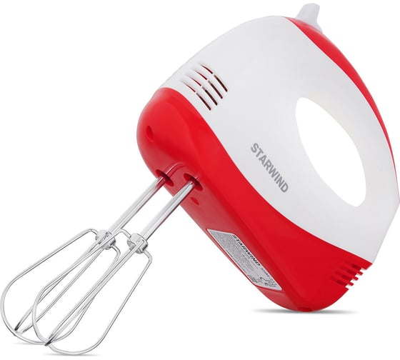 Изображение товара Ручной миксер STARWIND SHM-251 250 Вт, белый/коралловый 1368212