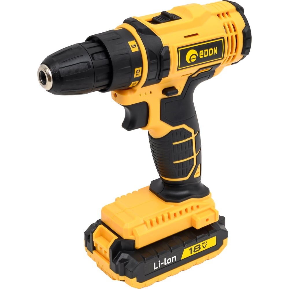 Изображение товара Аккумуляторная дрель EDON Ad-18e набор 20222 с 2 аккумуляторами, 18 В, быстрозажимной патрон