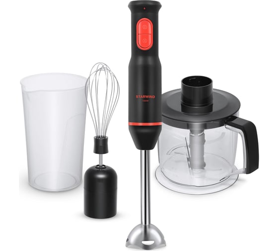 Изображение товара Погружной блендер STARWIND SBP2300b 1000 Вт, красный/черный 1817569