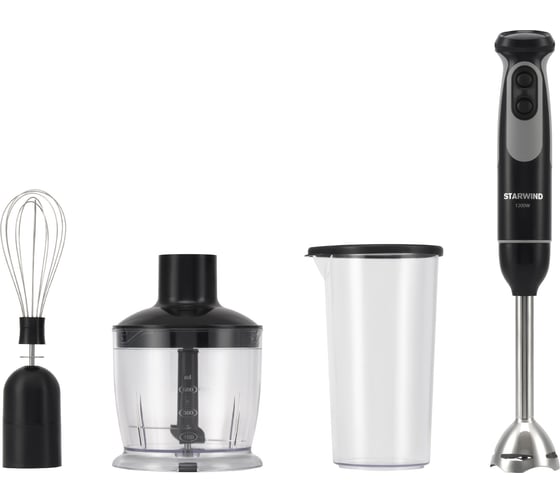 Изображение товара Погружной блендер STARWIND SBP3412 1200 Вт, черный/серый 1726402