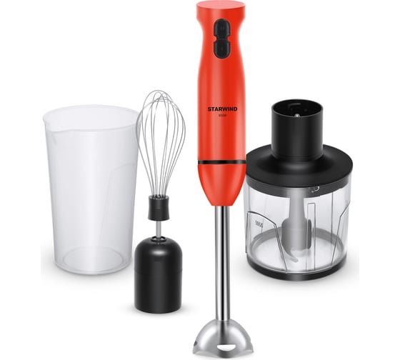 Изображение товара Погружной блендер STARWIND SBP2201 850 Вт, красный/черный 1815427