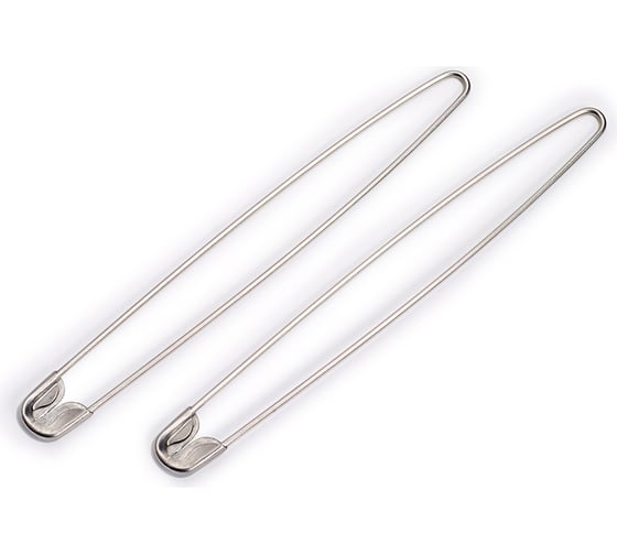 Изображение товара Английские булавки для незакрытых петель PRYM 2 шт 135 мм 081290 сталь под никель 502445