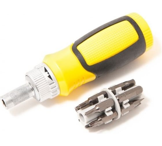 Изображение товара Реверсивная отвертка с комплектом бит BaumAuto SL5, SL6, PH1, PH2, T10, T15, T20, T30, U6, HEX4, HEX5, HEX6, 13 предметов в блистере BM-30311213(15692)