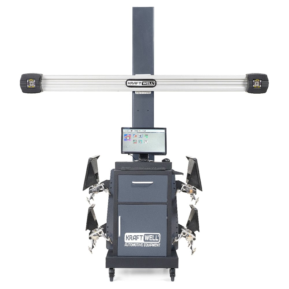 Изображение товара Стенд сход-развал KraftWell 3D с кабинетом и ПК KRW3DWA-II профессиональный