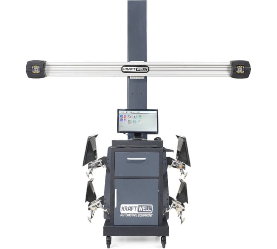 Изображение товара Стенд сход-развал KraftWell 3D с кабинетом и стальной стойкой, ПК в комплекте KRW3DWA-II