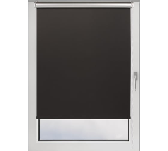 Изображение товара Рулонная штора PRAKTO BLACKOUT SILVER 95x160 см, черный 9403219799