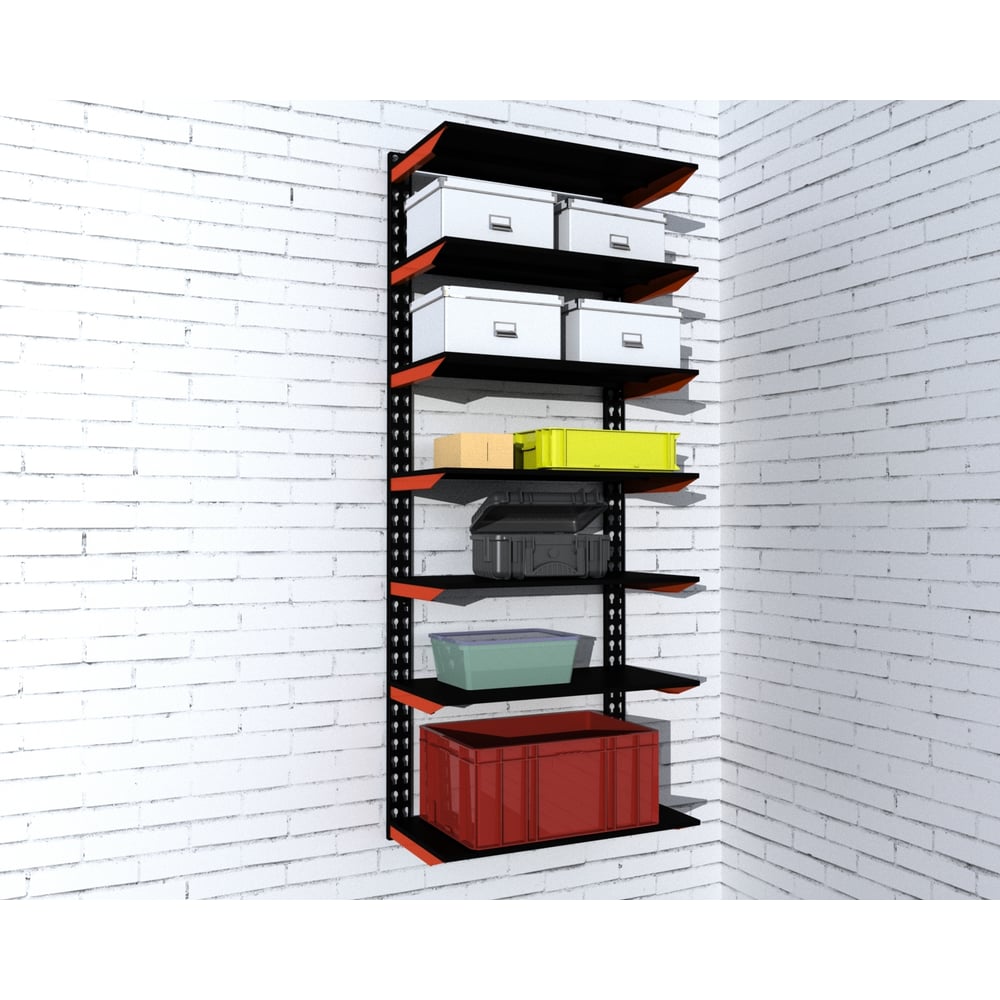 Изображение товара Модульный стеллаж ООО Металекс серии FLY 2000x600x200 мм 7 полок