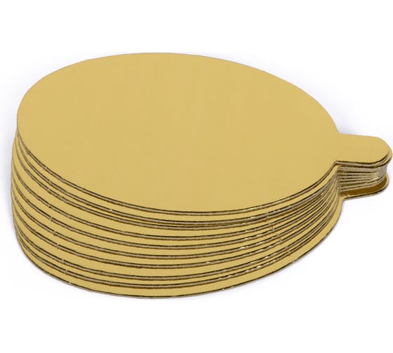 Изображение товара Подложки под десерт S-CHIEF 10 шт PDC-0019 6x9.5 см 0.8 мм под золото 700682