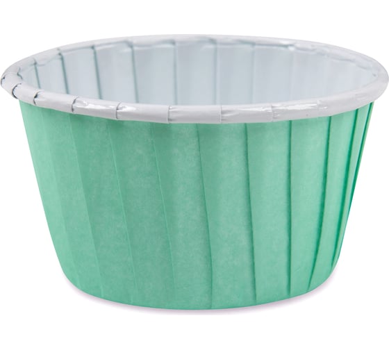 Изображение товара Бумажные формы для выпечки S-CHIEF усиленные с бортиком PPC-0010 5 см 5x3.9 см 12 шт №06 бирюзовый 693655