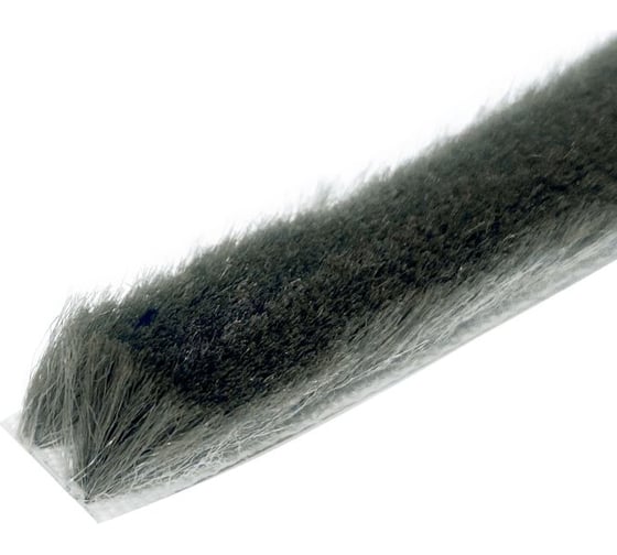 Изображение товара Щёточный Уплотнитель Mebax 11x12 Серый 6Р на клею на плёнке 125 м 00-00002607