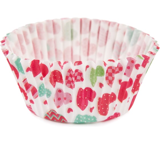 Изображение товара Бумажные формы для выпечки S-CHIEF капсулы PPC-0007 5 см 5x3 см 24 шт №03 сердечки 693519