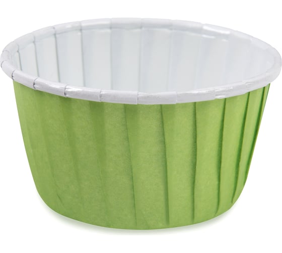 Изображение товара Бумажные формы для выпечки S-CHIEF усиленные с бортиком PPC-0010 5 см 5x3.9 см 12 шт №04 зеленый 693653
