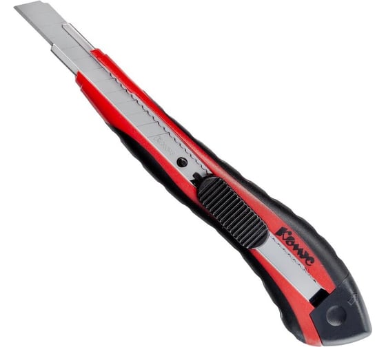 Изображение товара Канцелярский нож Комус с металлической направляющей, ширина лезвия 9 мм, в комплекте 2 запасных лезвия 159339