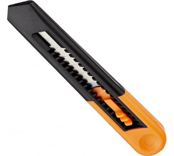 Изображение товара Канцелярский нож ООО Комус Альфа 18 мм, с фиксатором, пластик, цвет оранжевый 992788