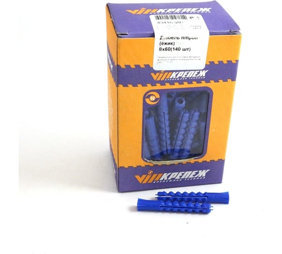 Изображение товара Дюбель ёжик VIPкрепеж полипропилен, 140 штук 43416 VIP