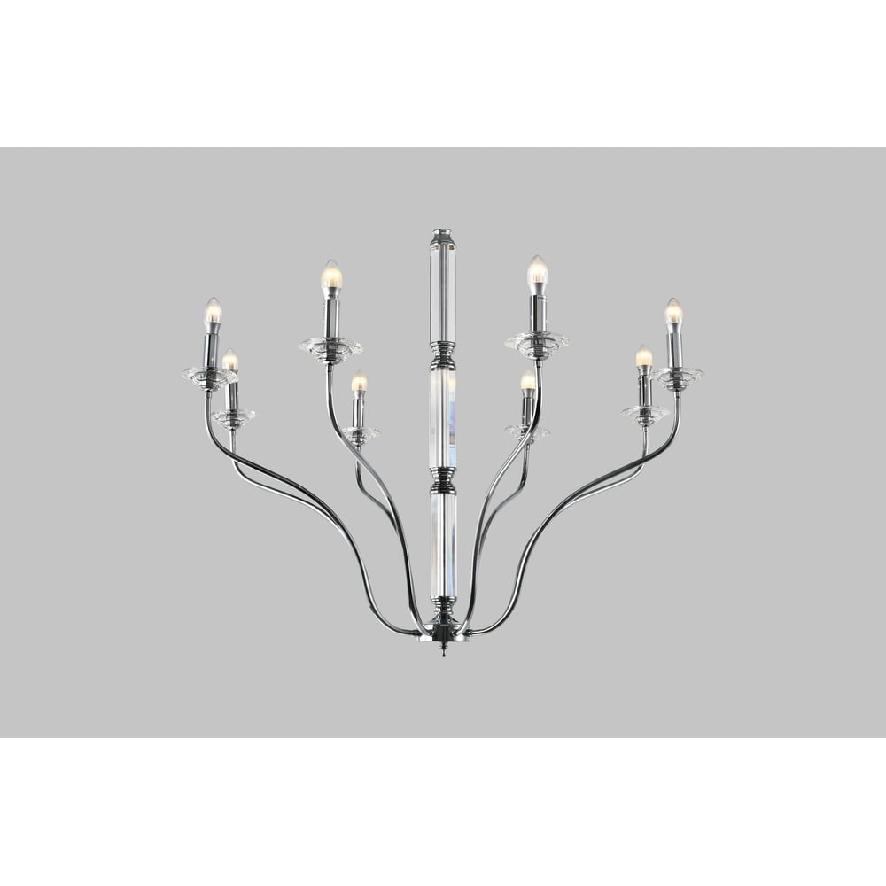 Изображение товара Подвесная люстра Moderli Catania хром с хрусталью 8 ламп 40 Вт