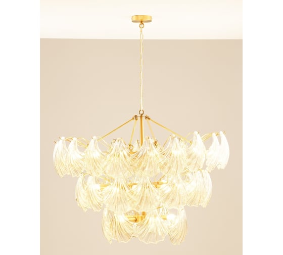 Изображение товара Подвесная люстра Moderli justine латунь, полупрозрачный V10410-32P base