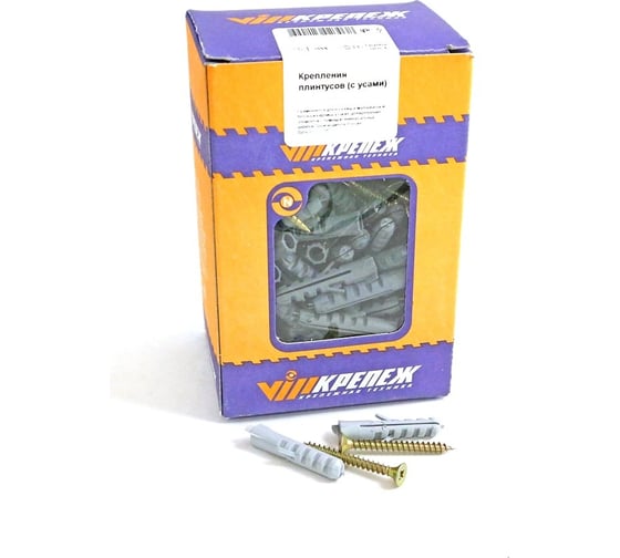 Изображение товара Набор крепления плинтусов VIPкрепеж 14824 дюбель с усами 115 штук 43004 VIPS