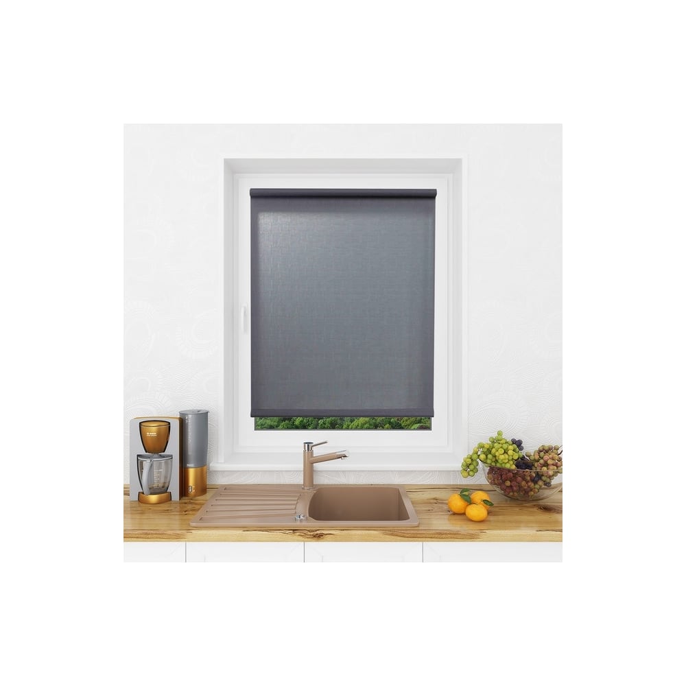 Изображение товара Рулонная штора LM DECOR lm 44-02 тёмно-серая 34x160 см