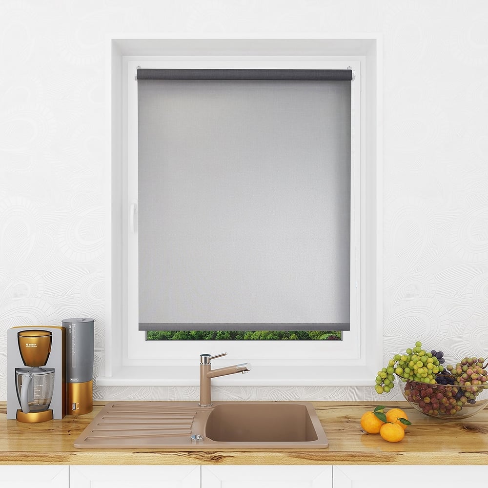 Изображение товара Рулонная штора LM DECOR lm 44-03 светло-серый 52x160 см современная монтаж