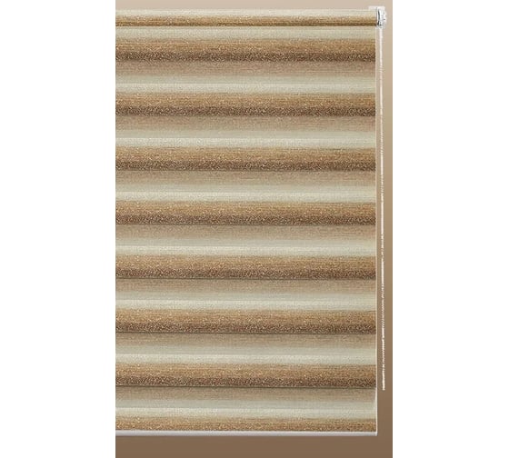 Изображение товара Рулонная штора день-ночь LM DECOR lb 55-03 бежево-коричневый, 52x160 см 5503052