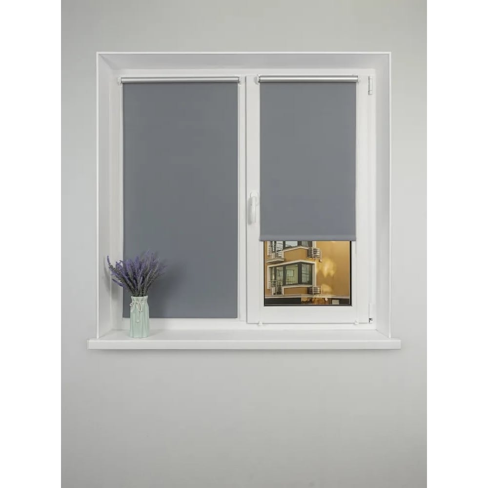 Изображение товара Рулонная штора LM DECOR blackout lm 68-10 тёмно-серый 43x160 см