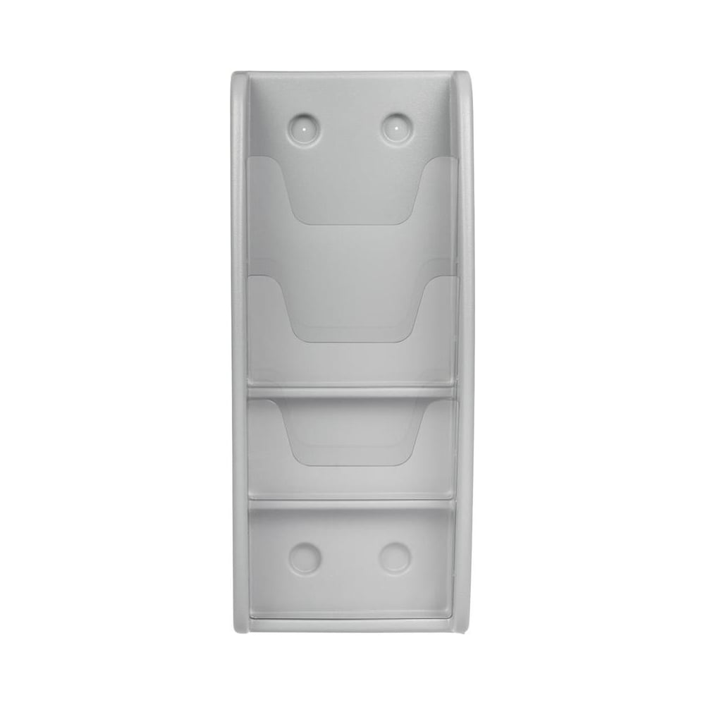 Изображение товара Настенный лоток Комус односекционный 3 отделения А4 серый вертикальный