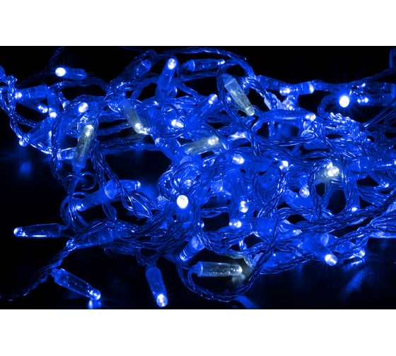 Изображение товара Гирлянда TEAMPROF Нить 10 м, 24В, флэш, колпачок, синий, прозрачный провод TPF-S10CF-24V-CT/B