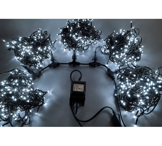 Изображение товара Гирлянда TEAMPROF 5 Нитей по 20 м, белый TPF-S5х20-B/W