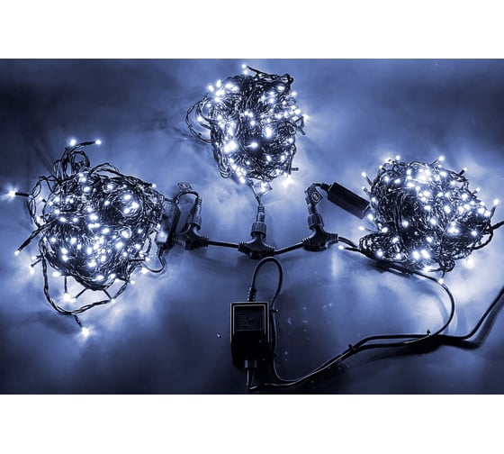 Изображение товара Гирлянда TEAMPROF 3 Нити по 20 м, флэш, белый TPF-S3х20F-B/W