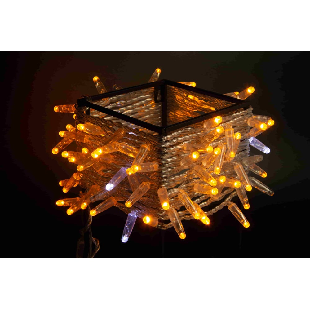 Изображение товара Гирлянда TEAMPROF Нить 10 м 24В прозрачный провод желтый светодиоды IP65