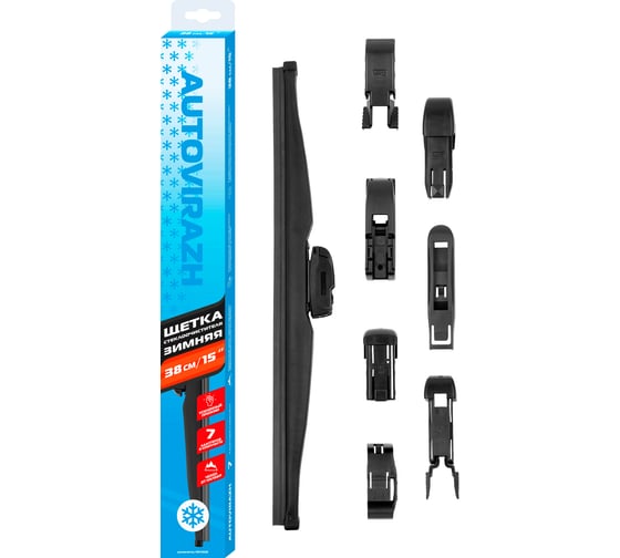 Изображение товара Зимняя щетка с/о 38см/15 AUTOVIRAZH AV-350W мультиадаптерная AV-001533